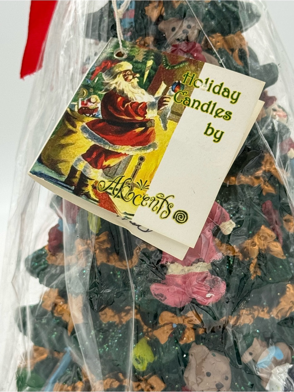 Holiday Candels Akscents Vintage Christmas Tree Bear Star 7.5 Inches New - Picture 4 of 4